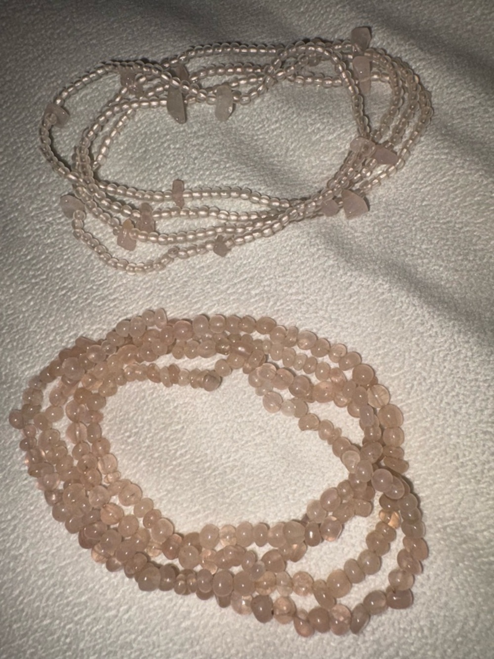 Vintage Rose Quartz Multi-Strand Women's Necklaces